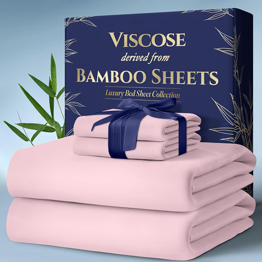 Luxurious Cooling Bamboo Bed Sheets Set Ultra Soft Comfort
