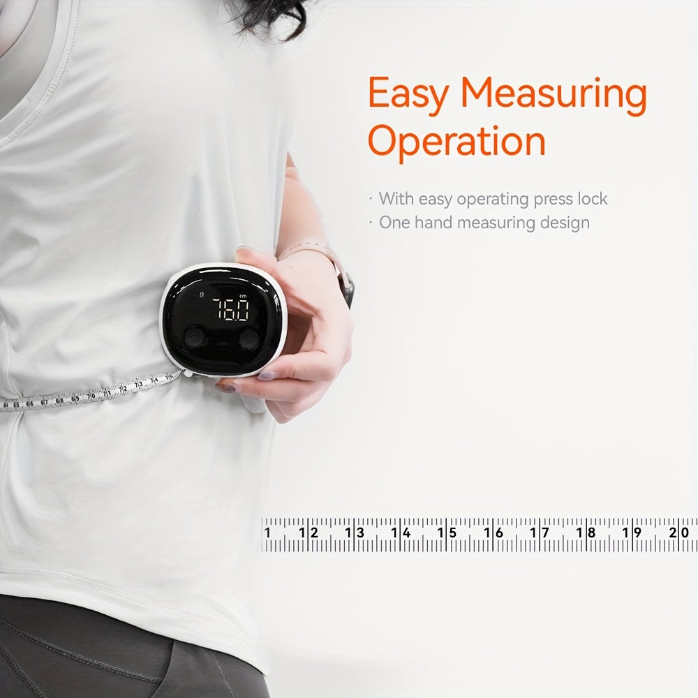 [Accurate Smart Body Measuring Tape] Smart Body Measuring Tape With APP, Body Tape Measure For Fitness Weight Loss Measurement, LED Display Rechargable Muscle Measuring Tape For Unlimited Users - Revitalize Mind Body