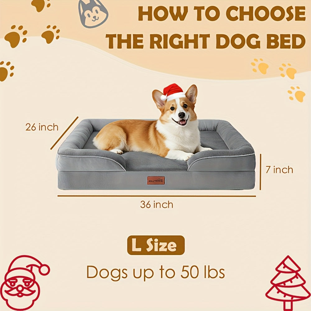 SASTTIE Dog Bed With Detachable Washable Cover And Foam - Revitalize Mind Body