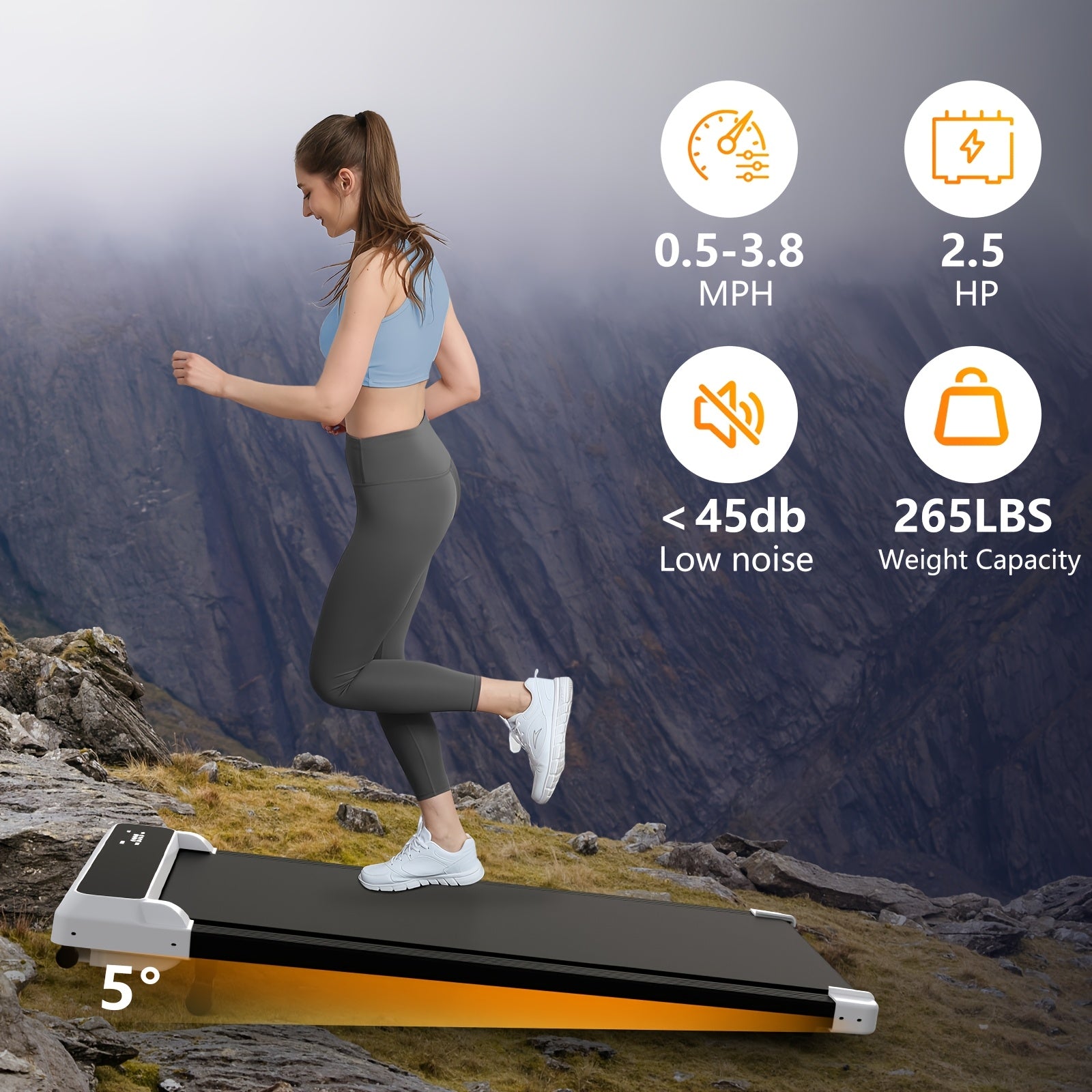 Walking Pad 4in 1 for Walking And Jogging, Under Desk Treadmill for Home Office, Portable Walking Pad Treadmill Under Desk, Desk Treadmill In LED Display, Best for Christmas, Perfect for Thanksgiving - Revitalize Mind Body