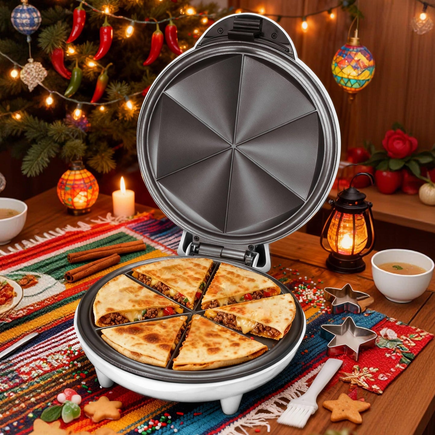 TASTETIDE Electric Quesadilla And Grilled Cheese Maker With Thermostat