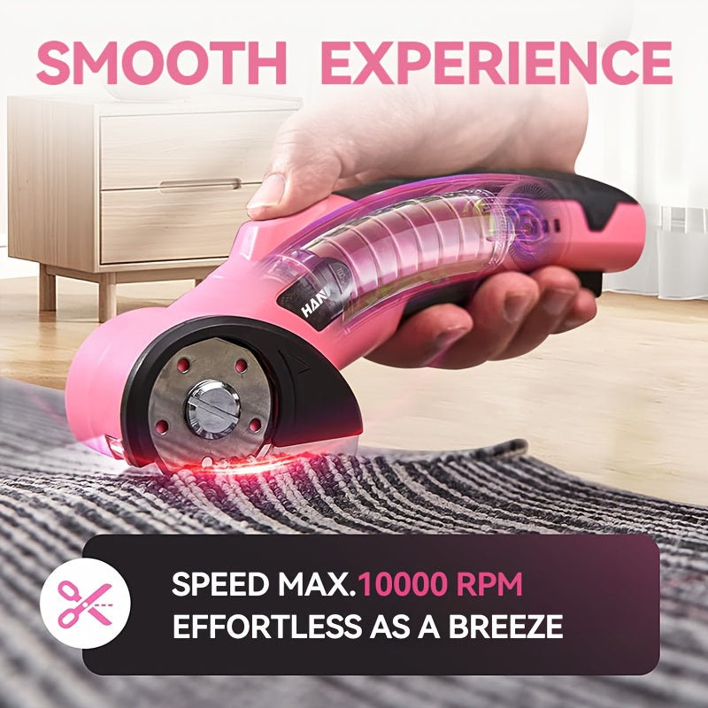 HANWISE Cordless Electric Scissors USB Rechargeable 10000RPM