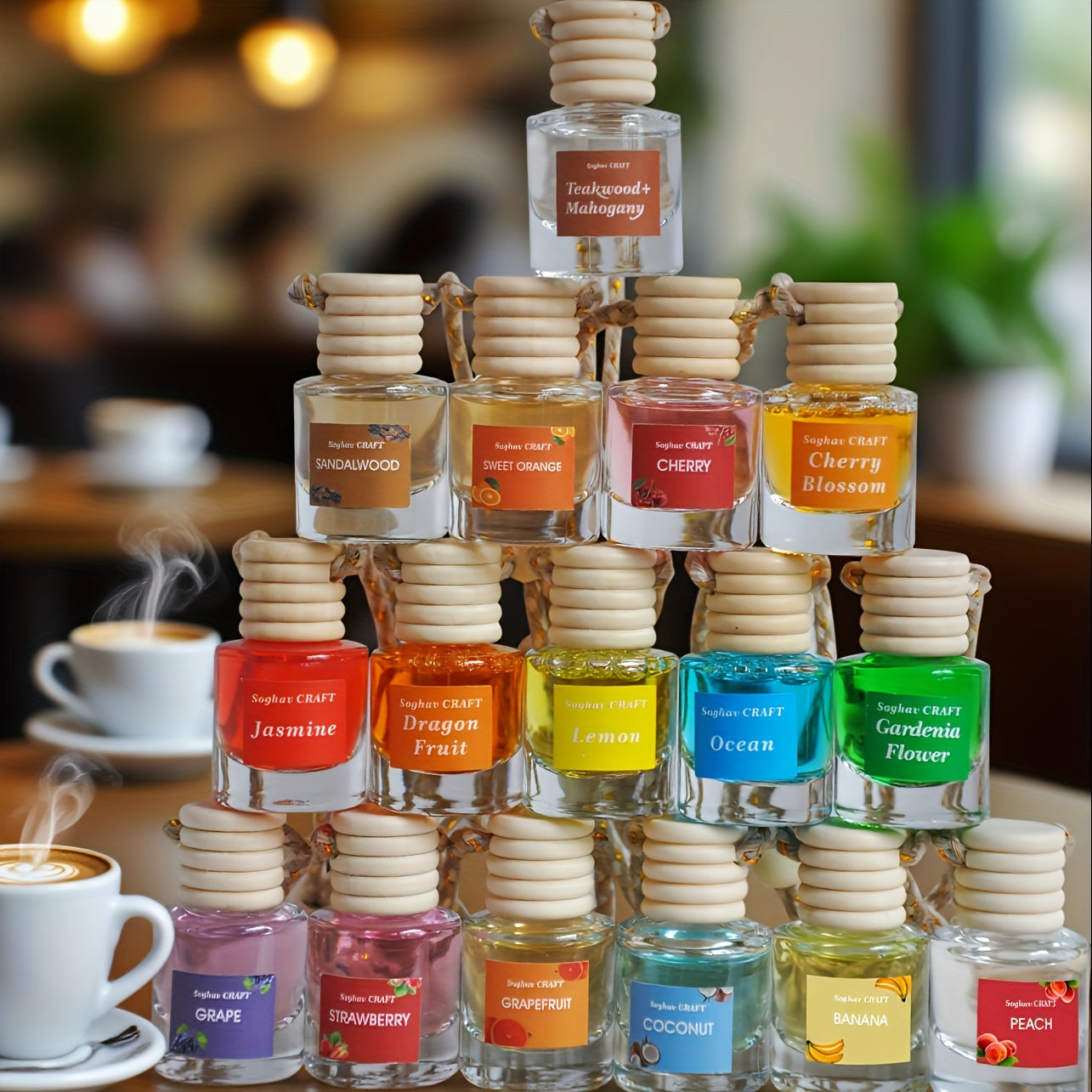 Teakwood Car Air Freshener Long Lasting Diffuser Scent