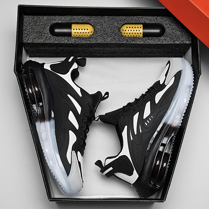 RLS Men's Low-Top Road Running Shoes - Breathable Mesh & Durable Rubber Sole, Fashion Black with Golden Accents, Secure Lace-Up Closure for All-Season Comfort, Sports & Casual Wear, Sleek Shoe Design, Flexible Interior Lining - Revitalize Mind Body