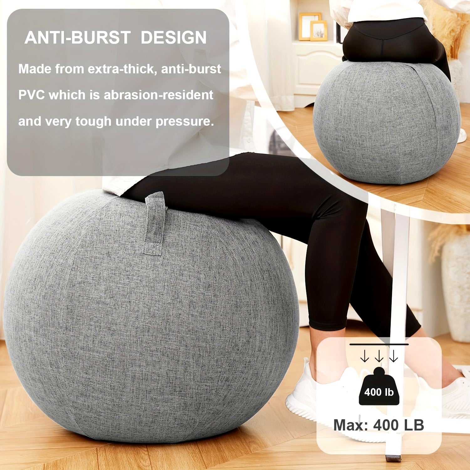 TOKSAY Balance Ball Chair For Home Office Posture Support - Revitalize Mind Body