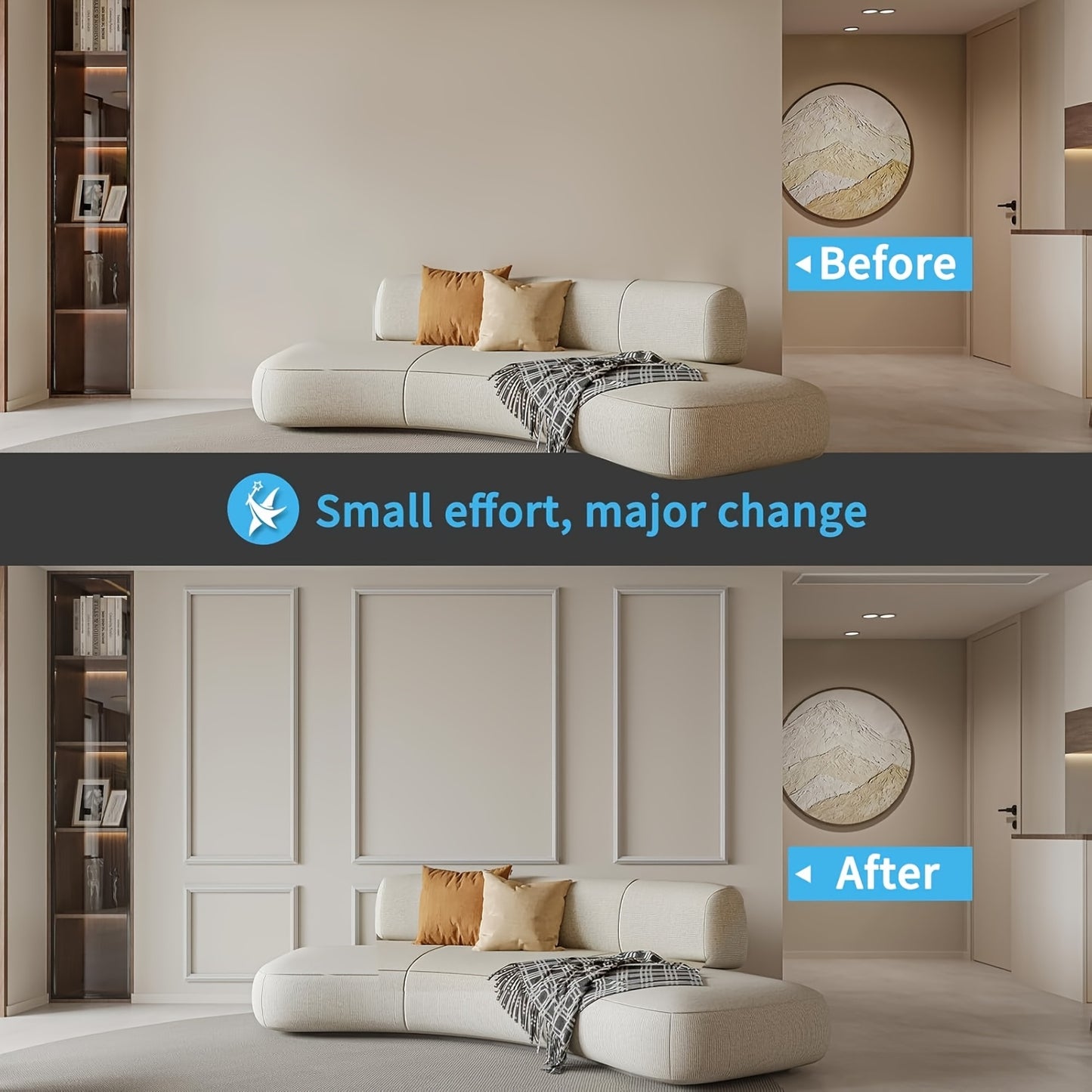 Art3d Ready To Assemble Wainscoting Panels Set Of 6