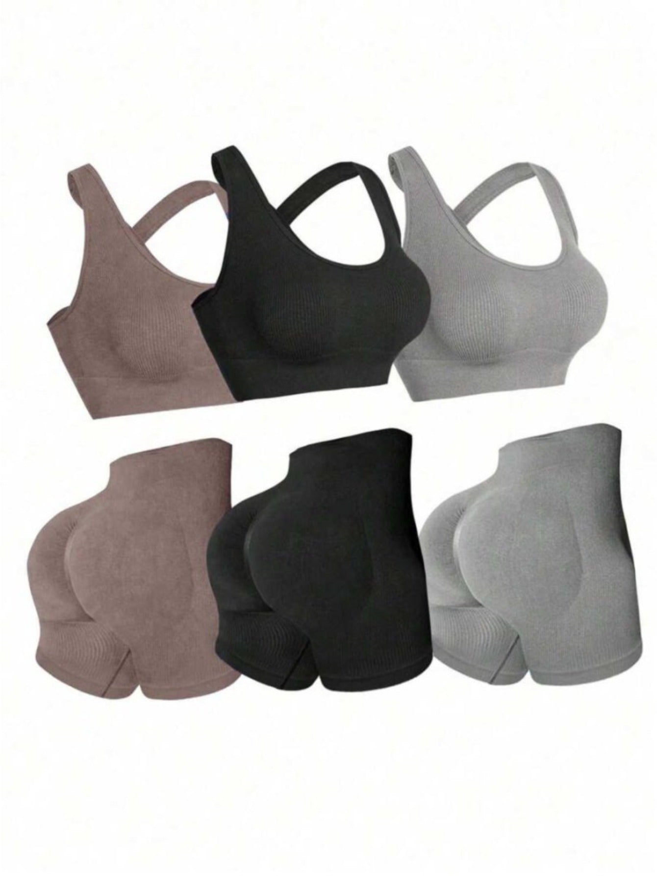 Teeraphique Women's Fitness Suit Three Piece Set