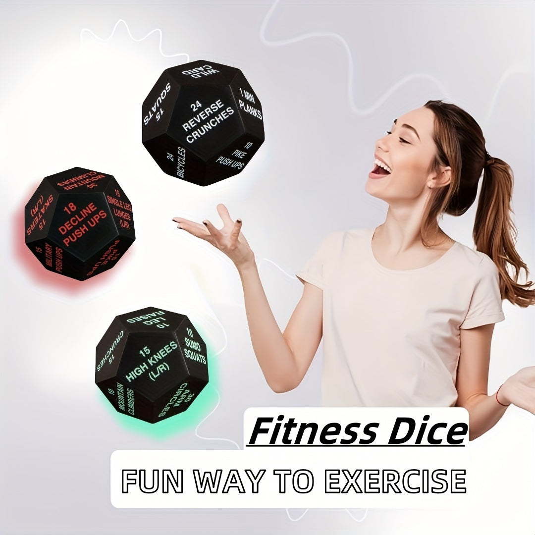 12-Sided Fitness Dice Motivational Roller For Home Workouts