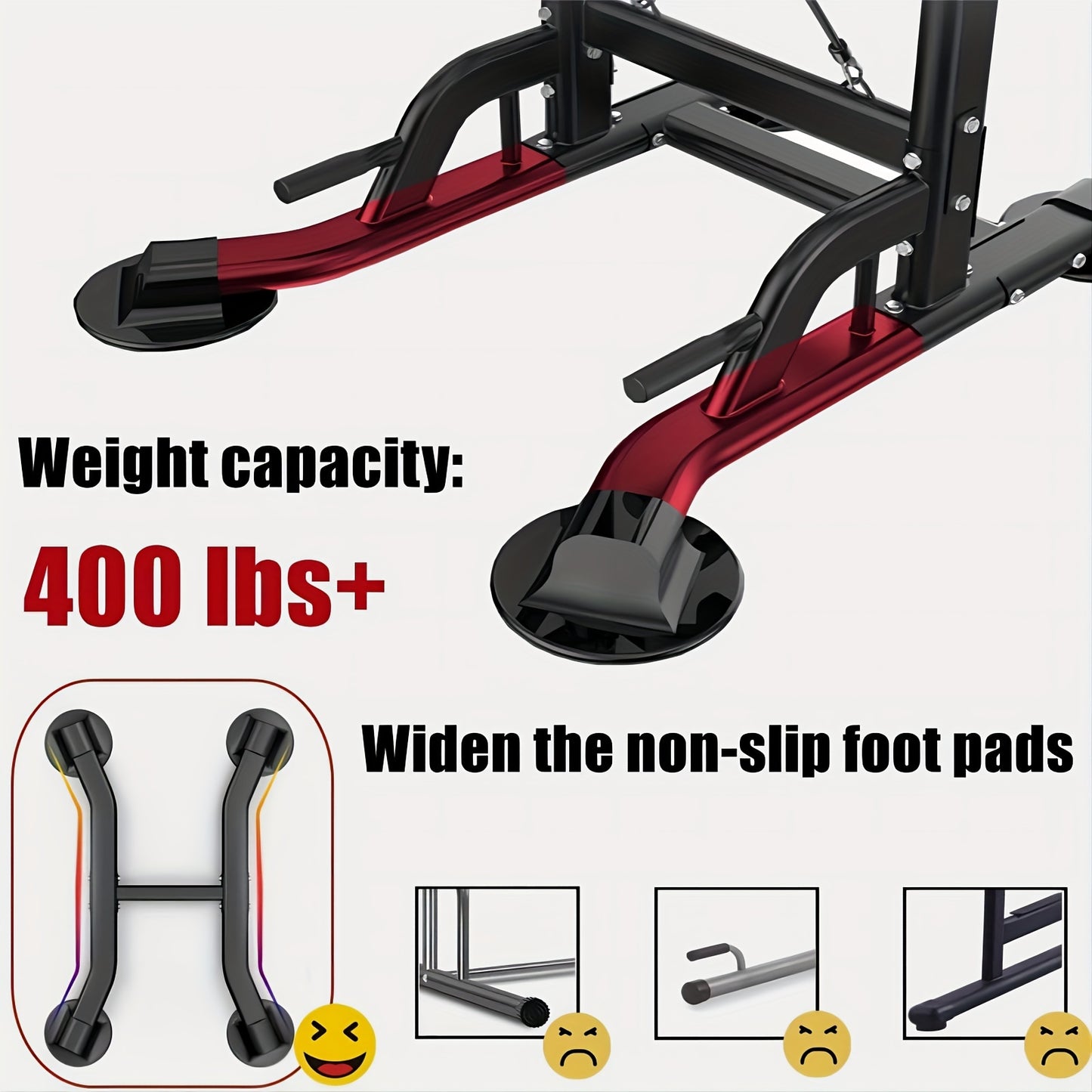 [Power Tower] Adjustable Power Tower | Pull Up Bar Stand Dip Station Workout Equipment Multi-Function Strength Training Exercise Equipment for Men Women Home Gym 330LBS - Revitalize Mind Body
