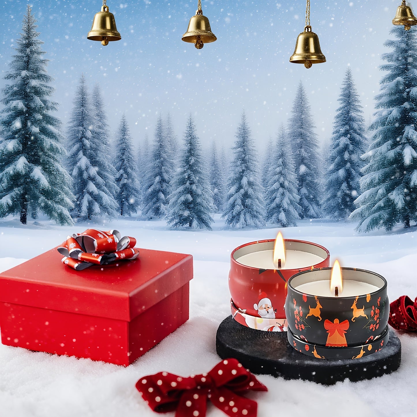 New Christmas Candles Smoke Free Drip Free Romantic Home Decor