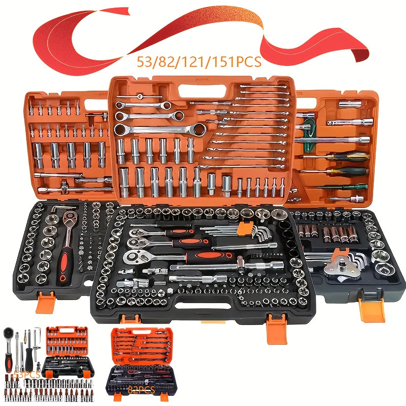 Chrome Vanadium Socket Set With Ratchet Handles And Extensions - Revitalize Mind Body