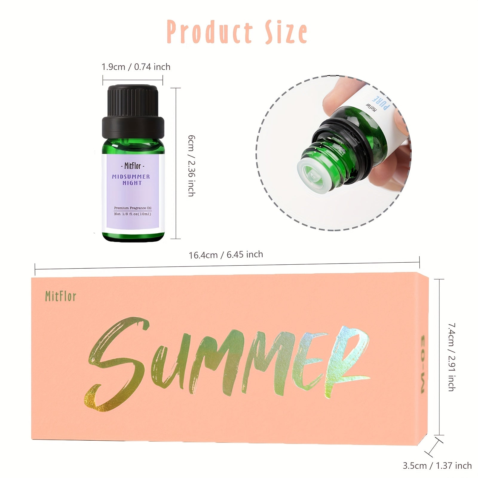 MITFLOR Summer Fragrance Oils Set For Diffusers And Candles - Revitalize Mind Body