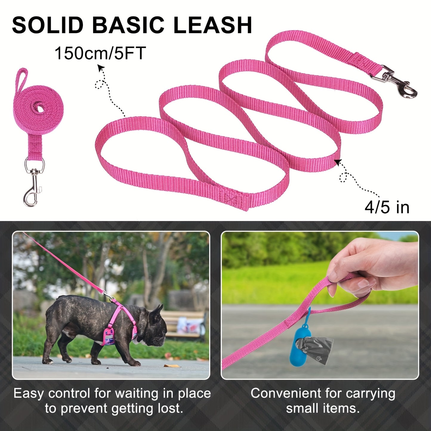 BEAUTYZOO No-Pull Dog Harness Collar And Leash Set