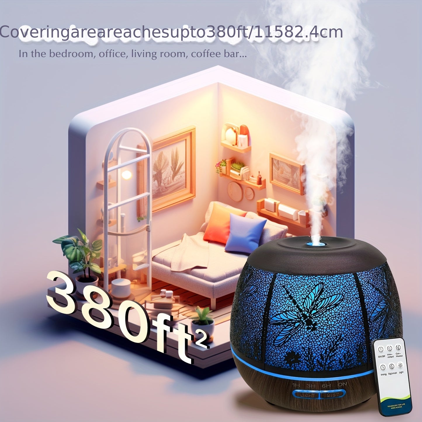 Large Capacity Metal Diffuser with Remote Control by Manufacturer