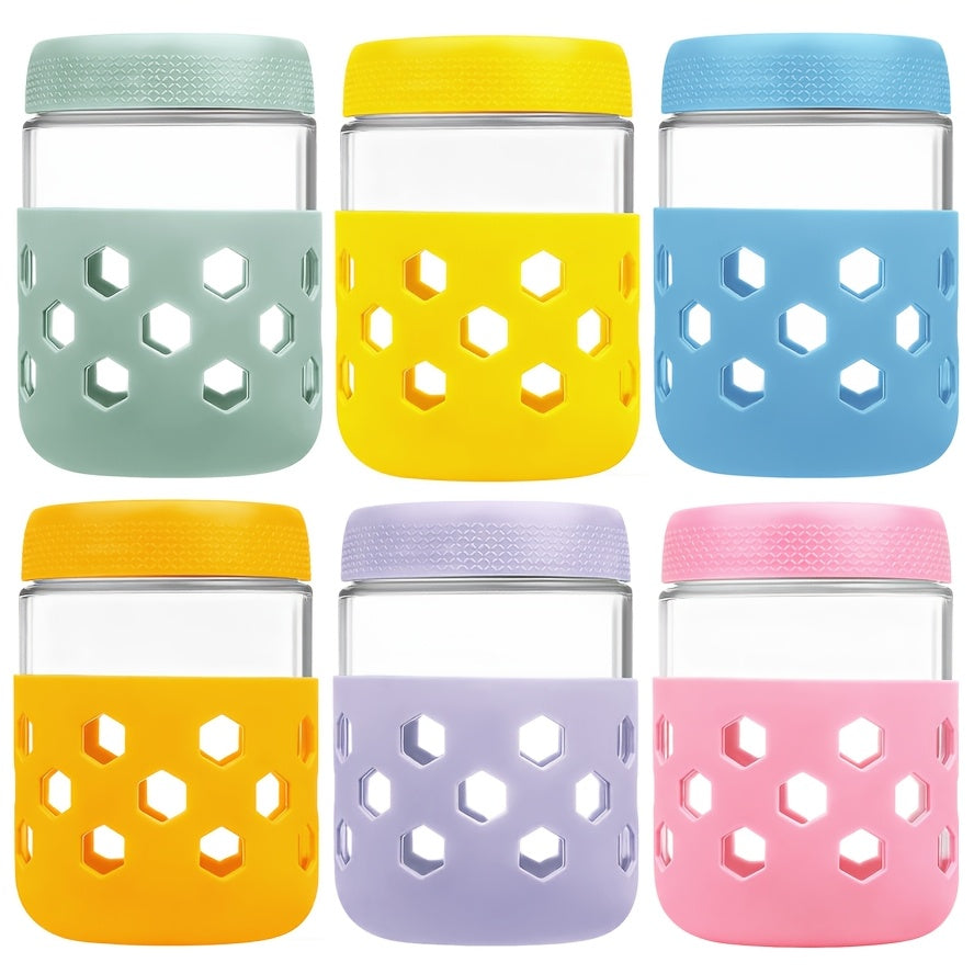 Grinkwell Glass Airtight Jars With Silicone Sleeves - Revitalize Mind Body