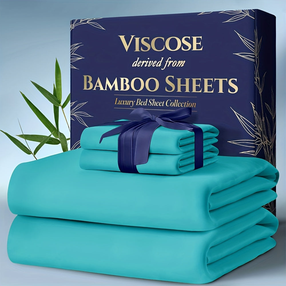 Luxurious Cooling Bamboo Bed Sheets Set Ultra Soft Comfort