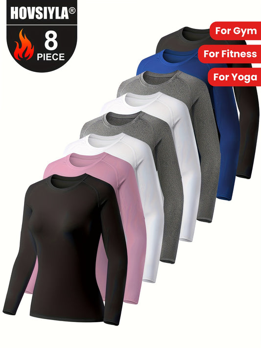High-Performance Quick-Dry Women's Compression Athletic Tops - Revitalize Mind Body
