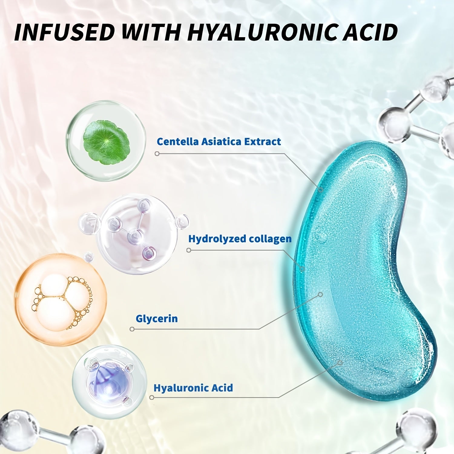 50pcs Hyaluronic Acid Eye & Lip Mask Set - Moisturizing, Firming, Hypoallergenic, Travel-Friendly for All Skin Types, Ideal for Wedding & Valentine's Day Gifts - Revitalize Mind Body