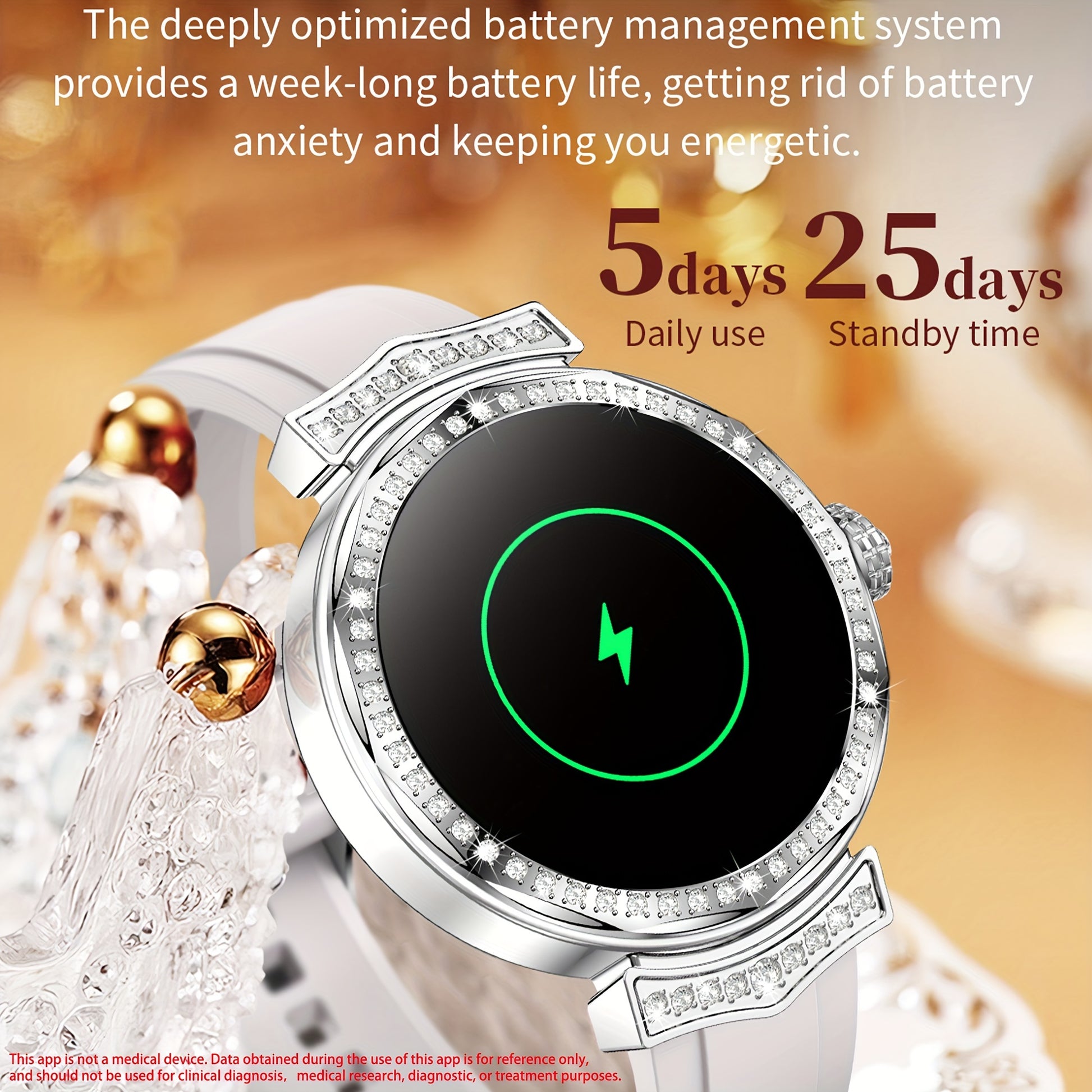 1.32" AMOLED Smart Watch For Women, Answer/Make Calls, Smart Fitness Watch For Women - Call Integration, Wireless Call Smart Watch For Android And IPhone, Fitness Tracker, Sleep Monitoring, Step Caloric, Call Information Prom - Revitalize Mind Body