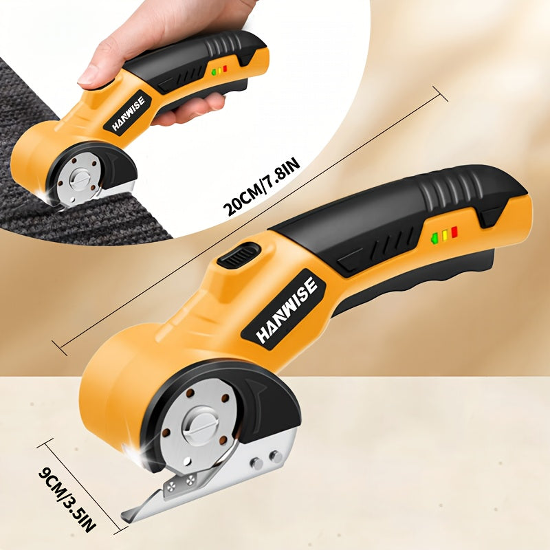 HANWISE Cordless Electric Scissors USB Rechargeable 10000RPM