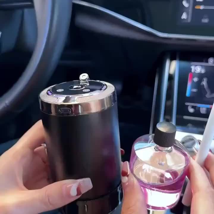 2025 New Car Automatic Aromatherapy Machine, with 5-color LED Light, Car Deodorization and Sterilization, Car Aroma Deodorizing Spray Air Freshener One Machine Three Bottles of Essential Oils - Revitalize Mind Body