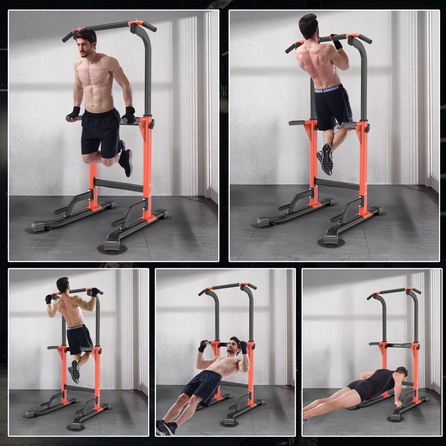 Wall Mount Multigym Station With Dip And Push Up Bars - Revitalize Mind Body