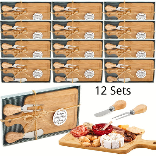 Yaomiao 12 Sets Cheese Board Charcuterie Gift Trays Knives