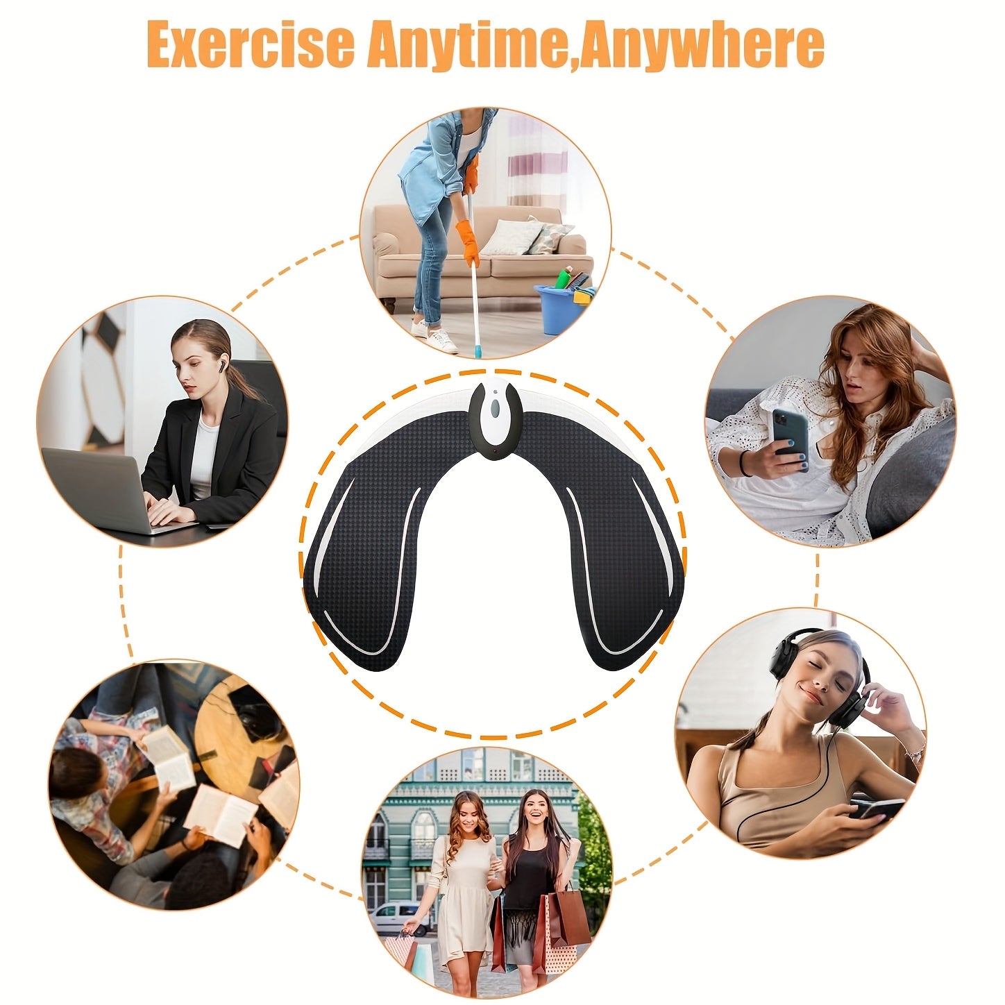 EMS Buttocks Trainer, Suitable For Buttocks, Shaping A Charming Figure, Effectively Exercising And Massaging Buttocks Muscles, With Replacement Gel Patch - Revitalize Mind Body