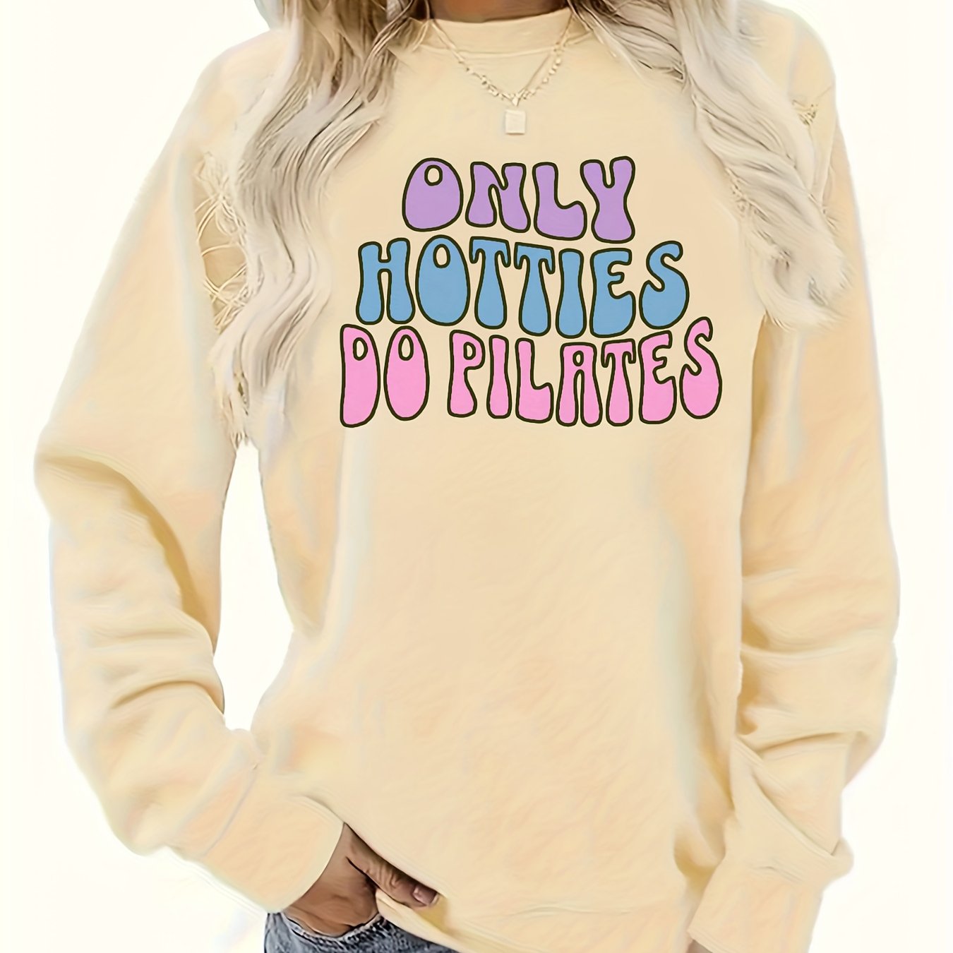 Only Hotties Do Sweatshirt Women Crewneck Regular Fit