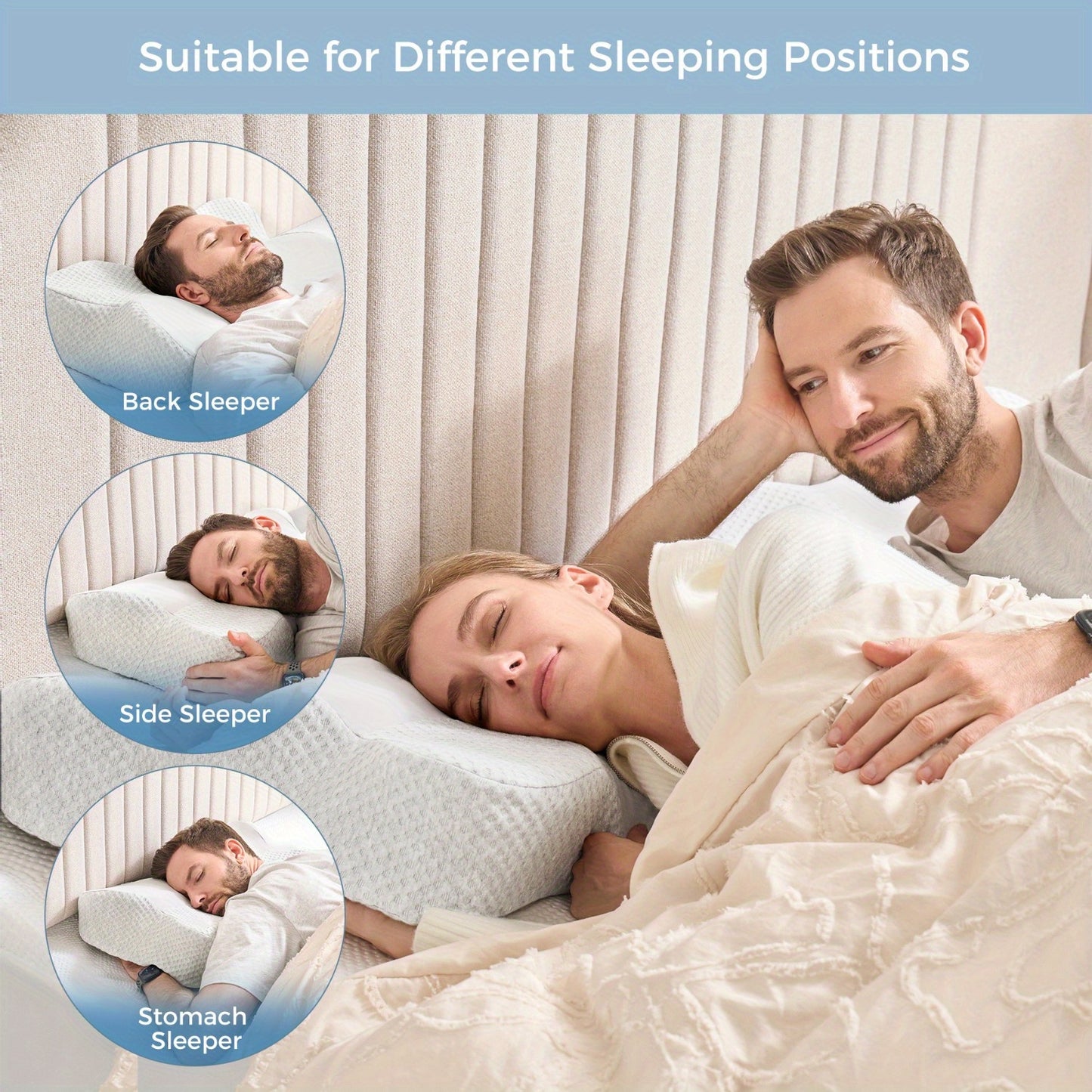 Hulala Home Orthopedic Cervical Pillow for Neck Relief