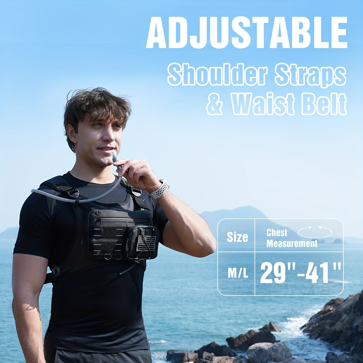 Lightweight Hydration Vest With 2L Bladder For Running - Revitalize Mind Body