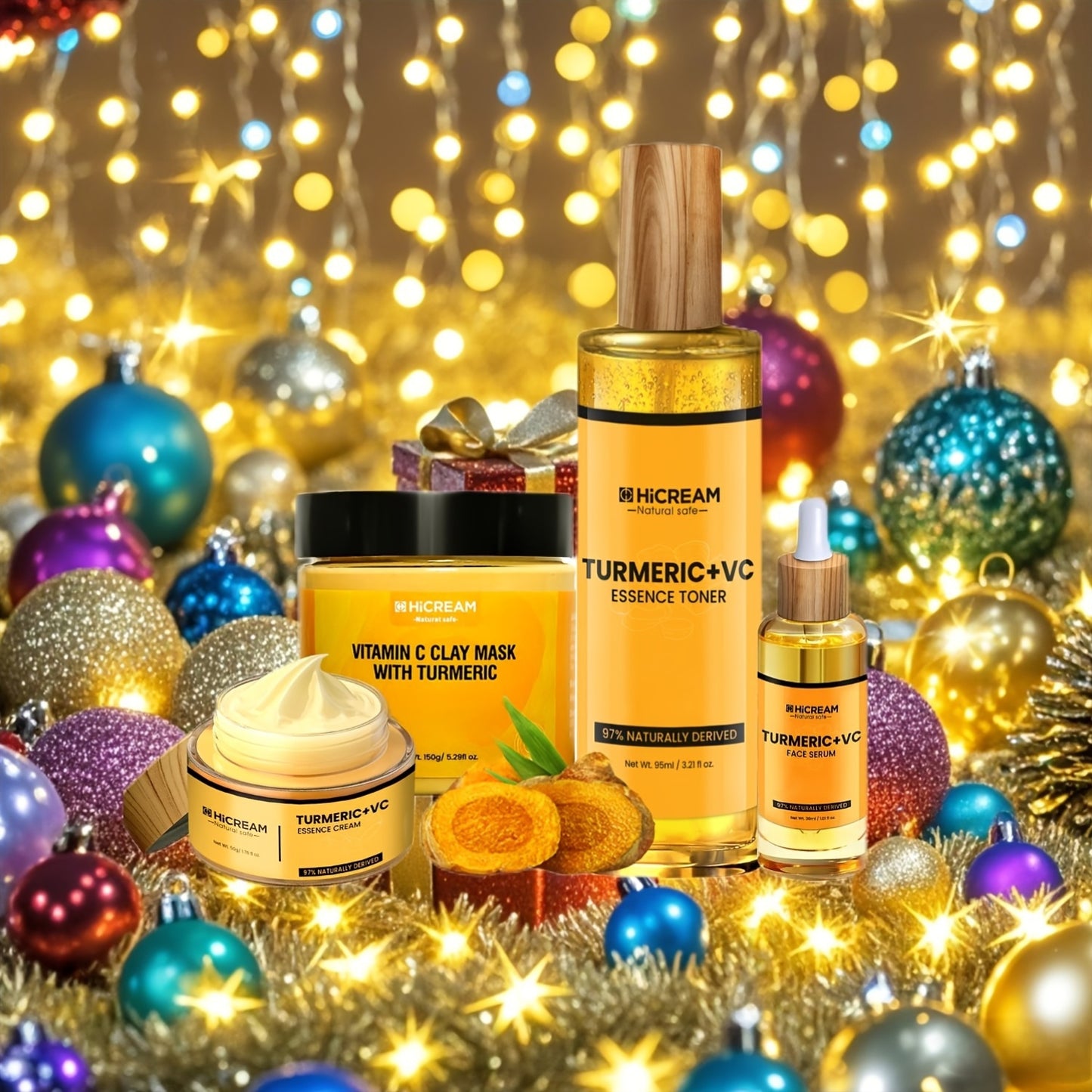 MASKISSE Vitamin C Turmeric 4Piece Skin Care Set Hydrating - Revitalize Mind Body
