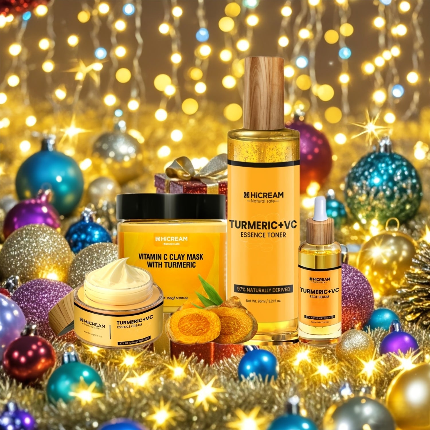 MASKISSE Vitamin C Turmeric 4Piece Skin Care Set Hydrating - Revitalize Mind Body
