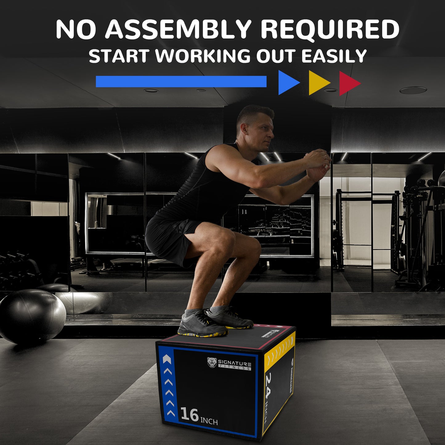 BalanceFrom 3 In 1 Rotatable Plyometric Box Jump Trainer