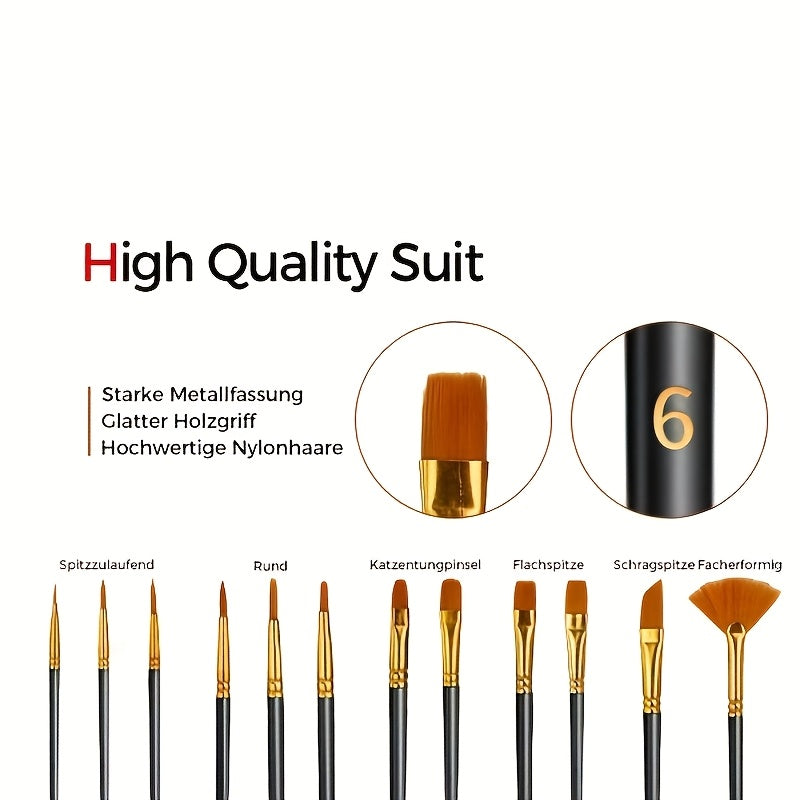 Fantastory 24Pcs Acrylic Paint Set Professional Craft Kit