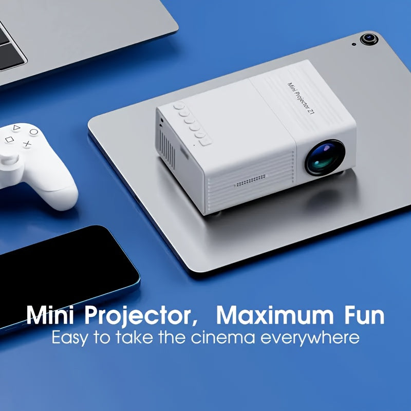 AIMPIRE Portable Mini Projector With iOS Android Windows Remote