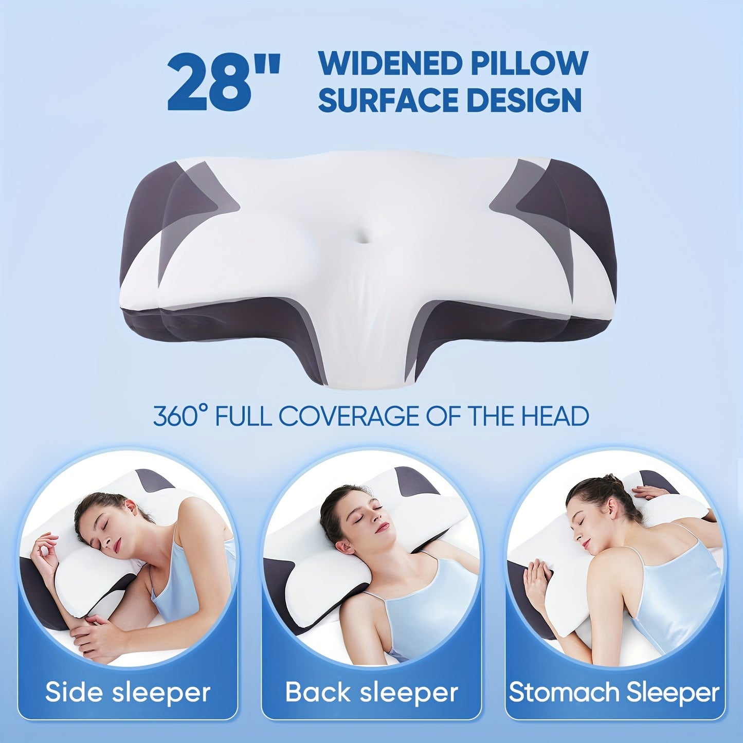 Ergonomic Cooling Sleeper Adjustable Height Pillow by Brand