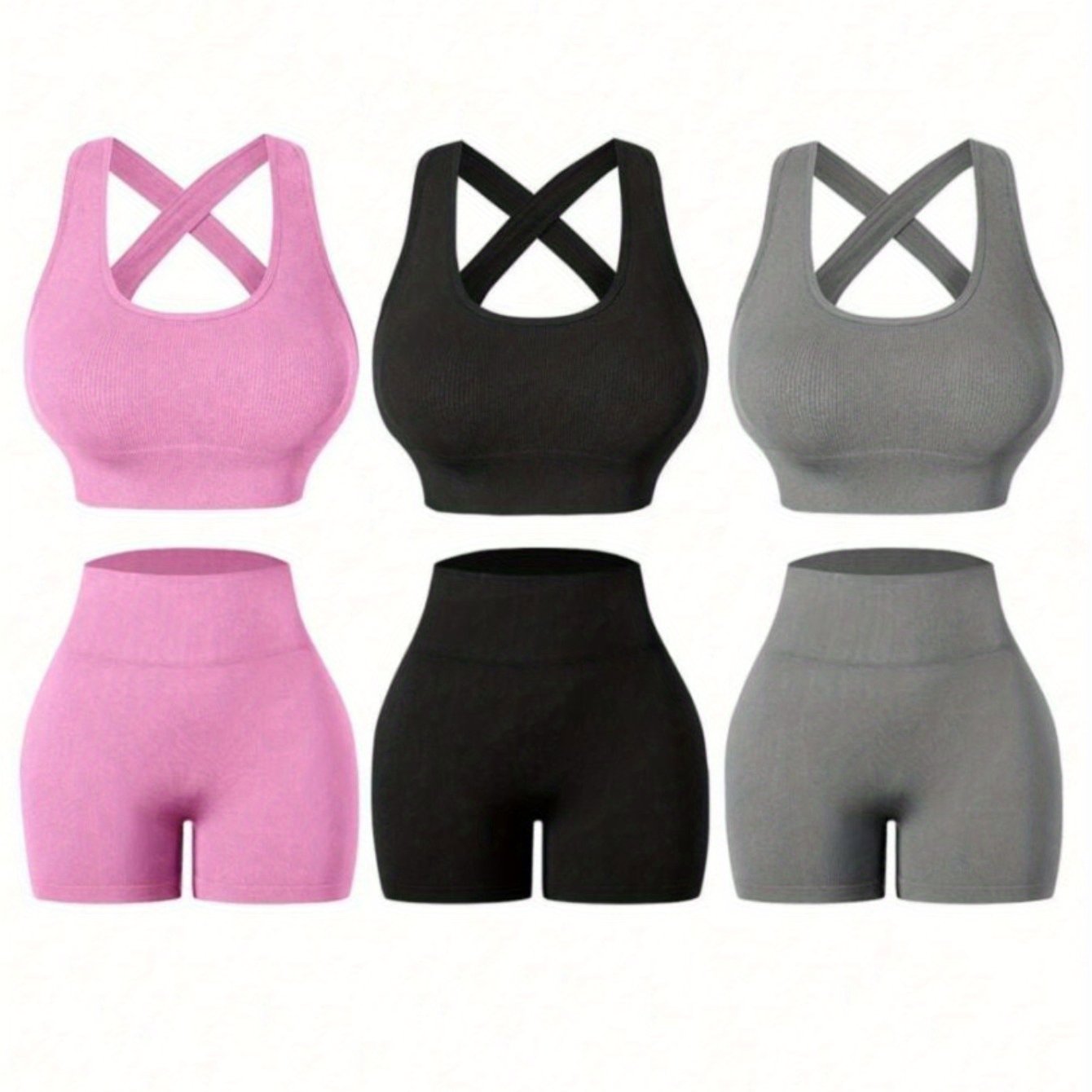 Teeraphique Women's Fitness Suit Three Piece Set