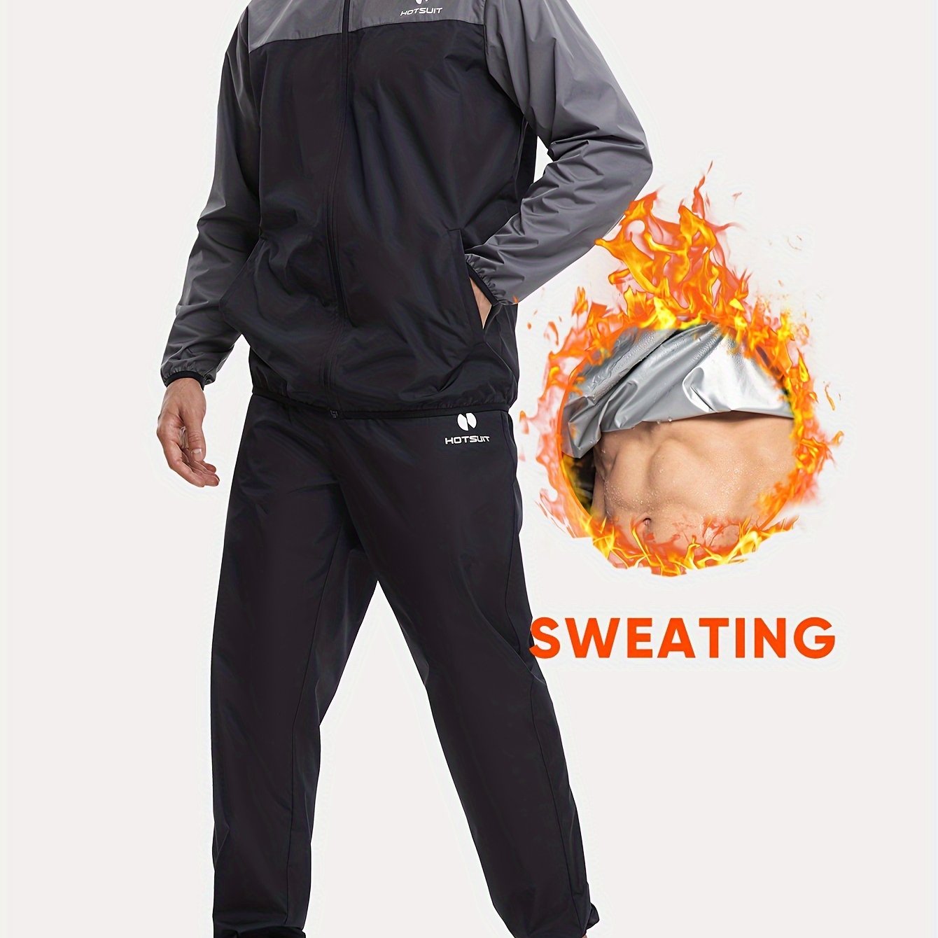 Full Body Sweat Suits HOTSUIT Sauna Suit For Men Gym Workout Exercise Sauna Jacket Pant - Revitalize Mind Body