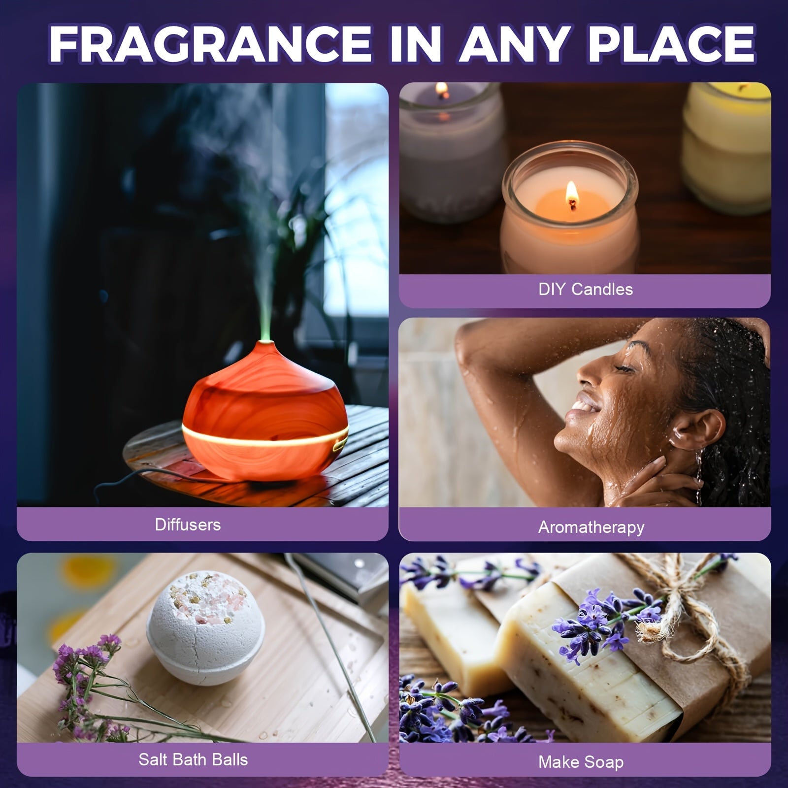 Essential Oils Set for Diffuser Relaxation and Aromatherapy Bliss - Revitalize Mind Body