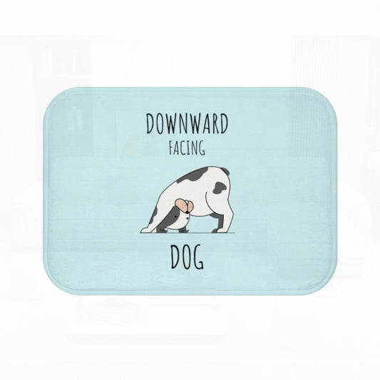 Downward Facing Dog Yoga Bath Mat for Home Practice