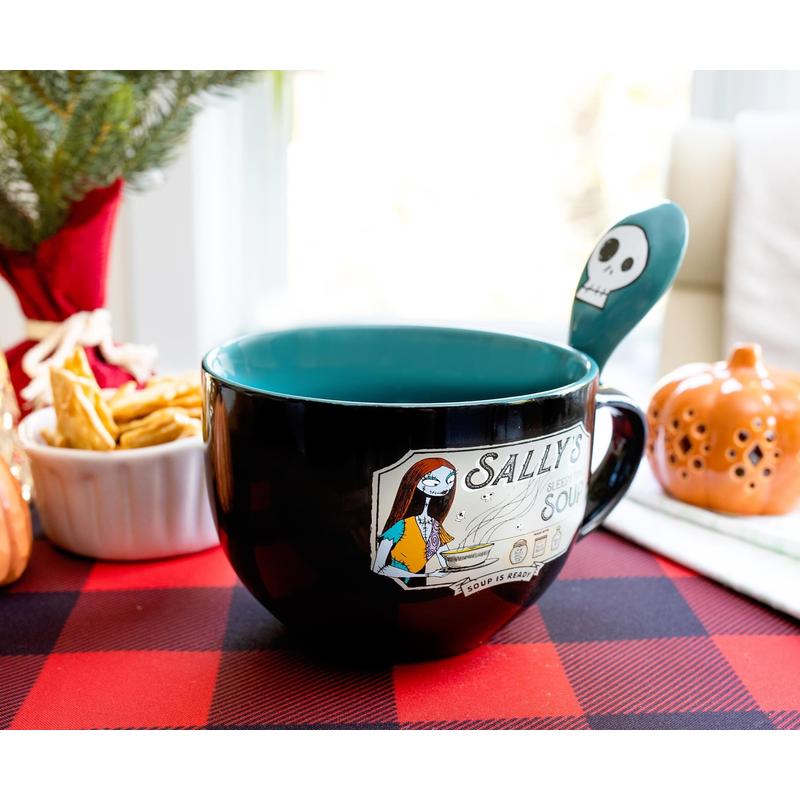 Silver Buffalo Disney The Nightmare Before Christmas "Sally's Sleepy Time" Ceramic Soup Mug