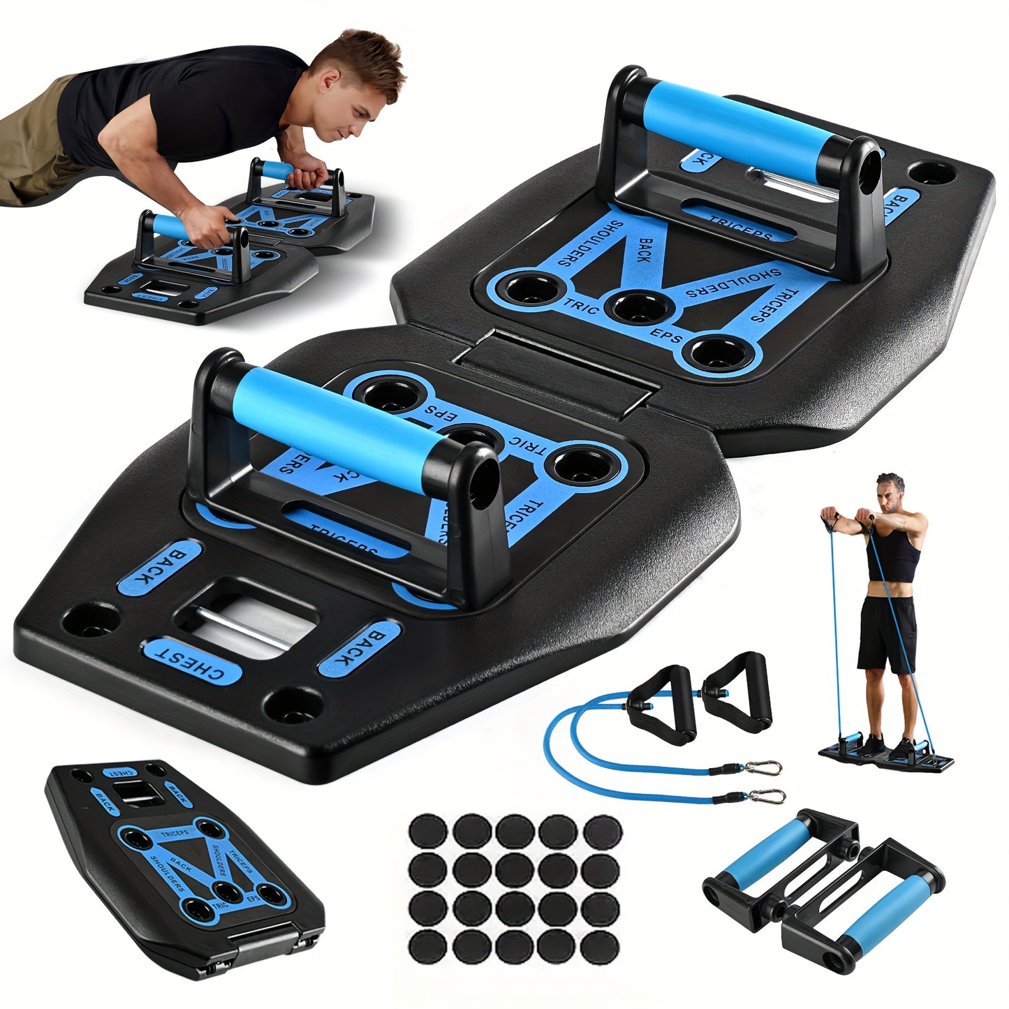 Revitalize Mind Body Foldable Push Up Board PVC Fitness