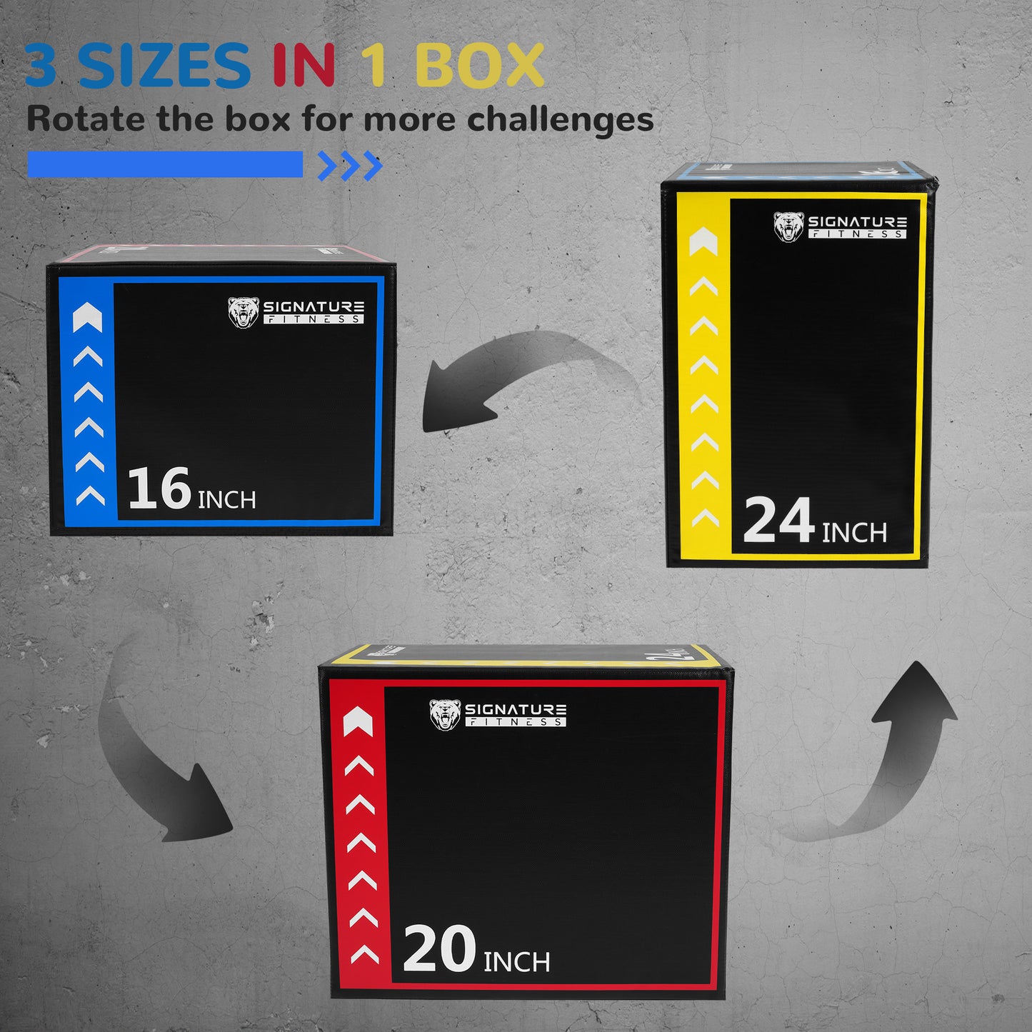 BalanceFrom 3 In 1 Rotatable Plyometric Box Jump Trainer