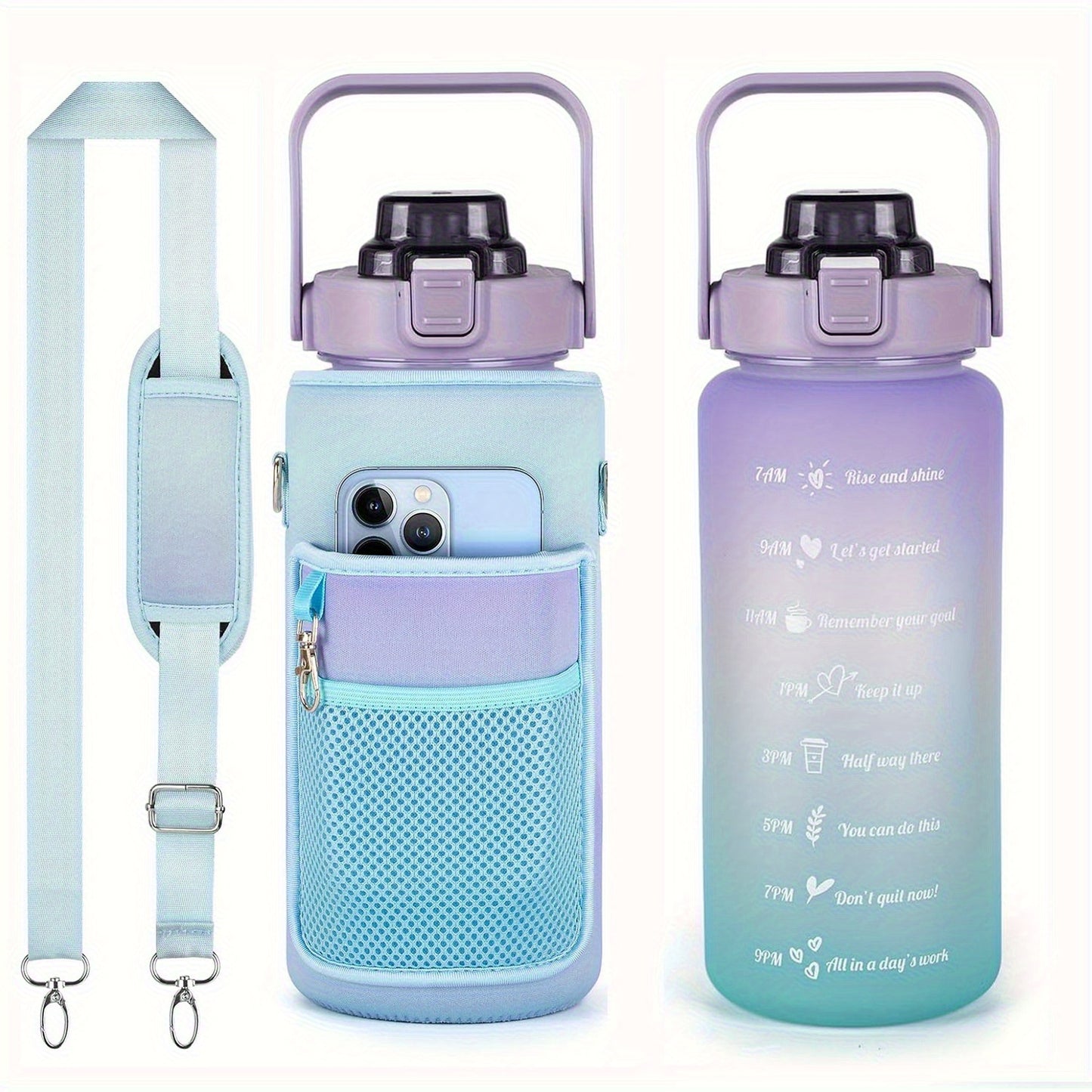Aobteeny Leakproof Tritan Water Bottle With Time Stamp - Revitalize Mind Body