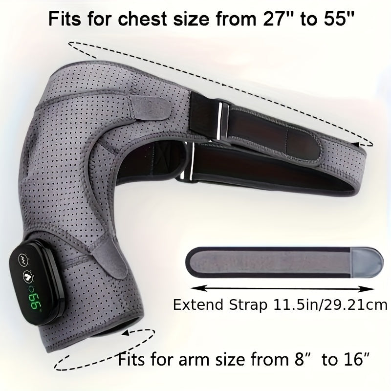 [Wireless Heating Massager] 3 Heat/3 Vibration Wireless Heating Shoulder Wrap And Massager | Adjustable Straps, Portable, Suitable for Shoulders And Knees, Home And Travel Massager - Revitalize Mind Body