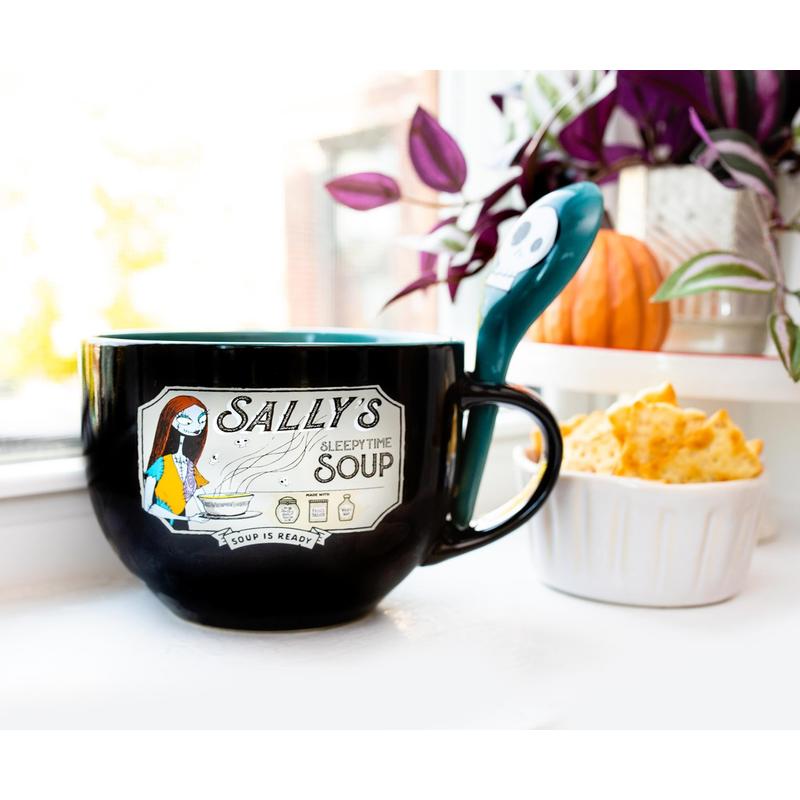Silver Buffalo Disney The Nightmare Before Christmas "Sally's Sleepy Time" Ceramic Soup Mug