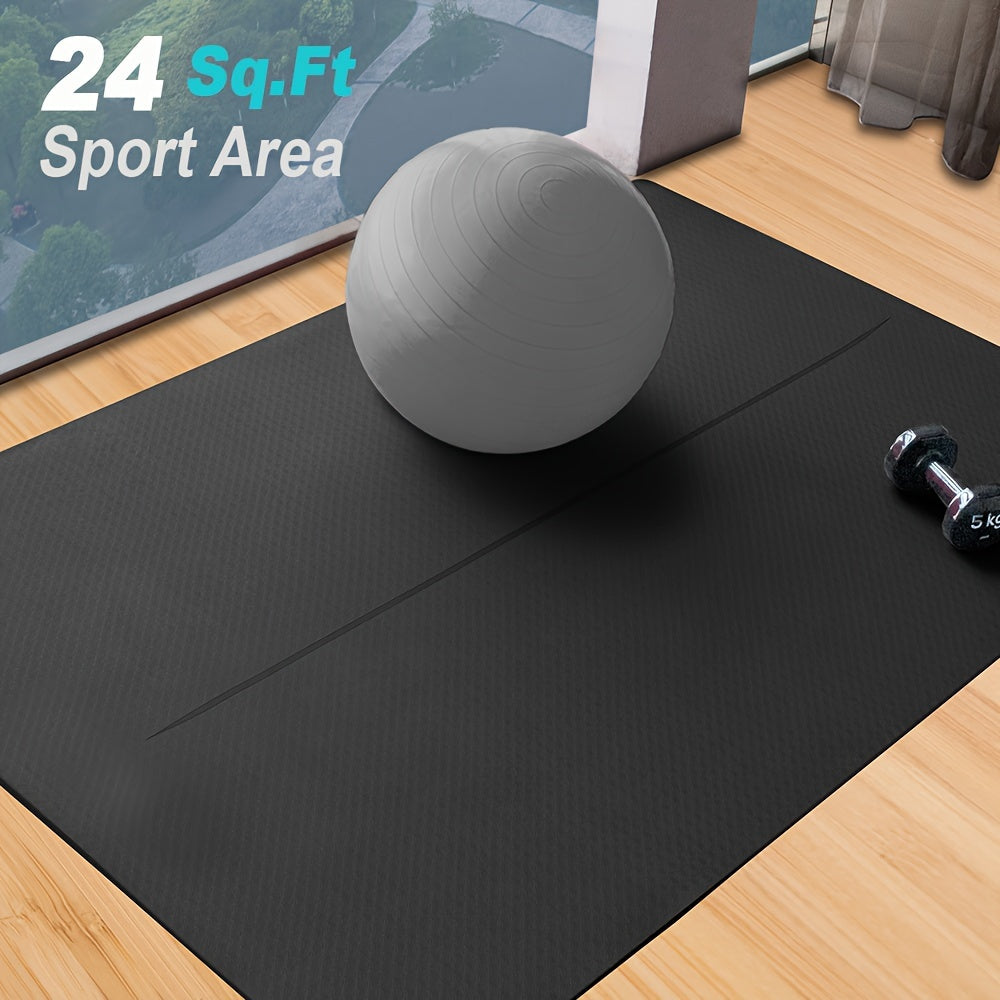 Double-Sided Non-Slip TPE Yoga Mat With Alignment Line