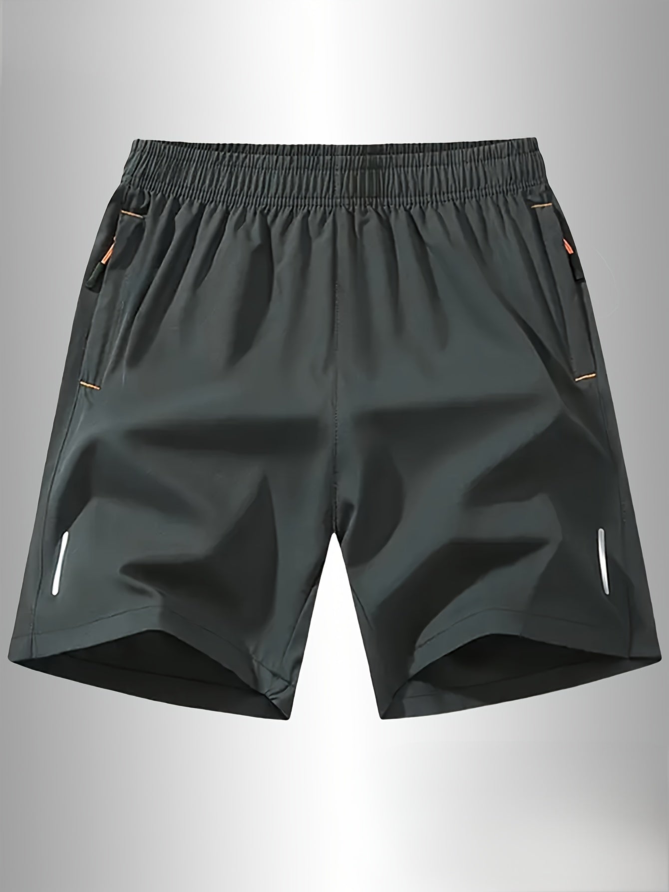3pcs Men'S Stylish Athletic Shorts, Black Drawstring Design, Zippered Pockets, Ideal For Summer Training And Outdoor Activities, Plus Size Shorts - Revitalize Mind Body