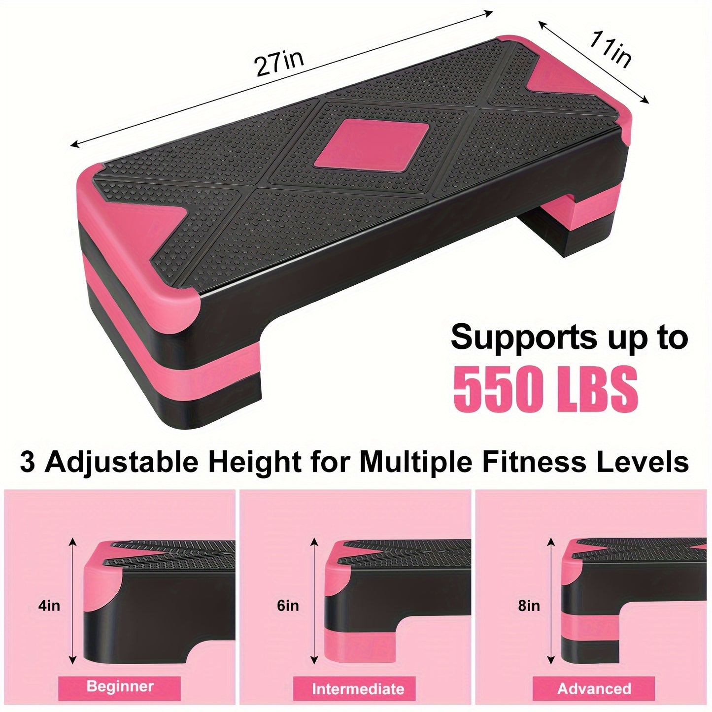 Adjustable Aerobic Stepper Platform for Home Workouts and Fitness Enthusiasts - Revitalize Mind Body